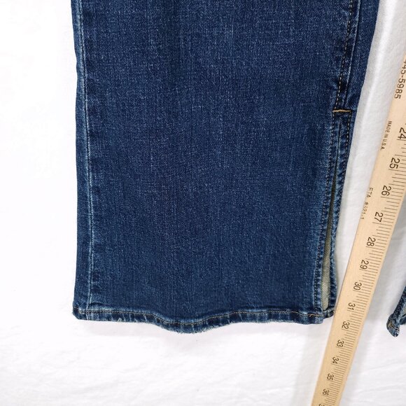 Oliver Logan The Russel Flare Denim Jeans Womens 25 Split Hem Distressed - Picture 6 of 15